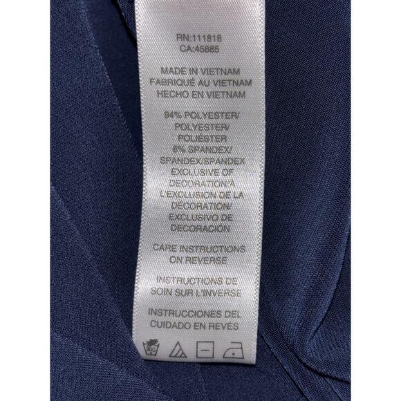 MICHAEL Michael Kors Tank Dress Buckle Accent Navy Large Sleeveless Draped Neck - Picture 7 of 8